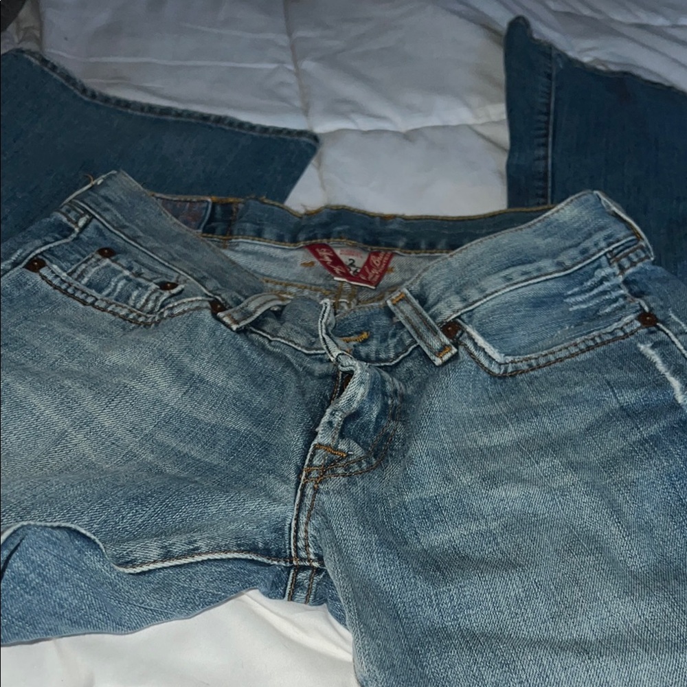 Lucky Brand Blue Flare Wide Leg Jeans